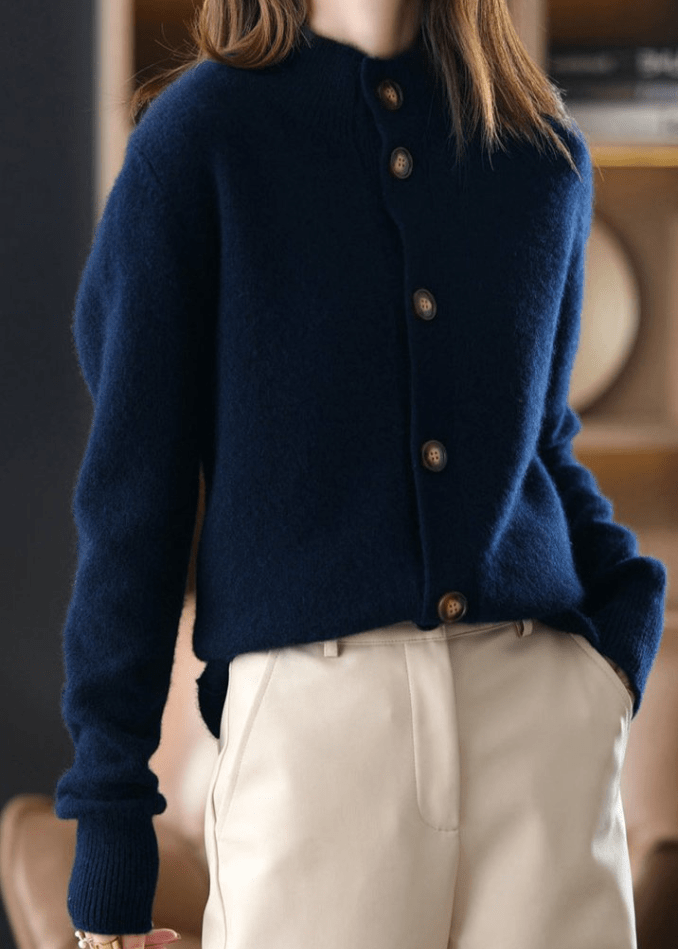 INGRID - GEBREID VEST MET ELEGANTE KNOPEN