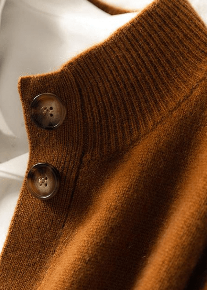 INGRID - GEBREID VEST MET ELEGANTE KNOPEN