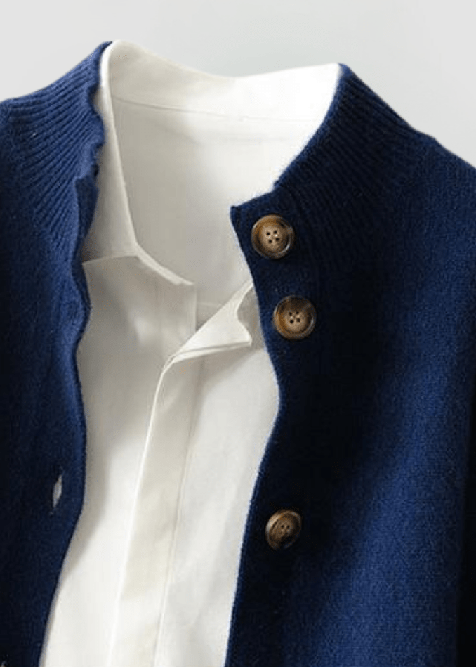 INGRID - GEBREID VEST MET ELEGANTE KNOPEN
