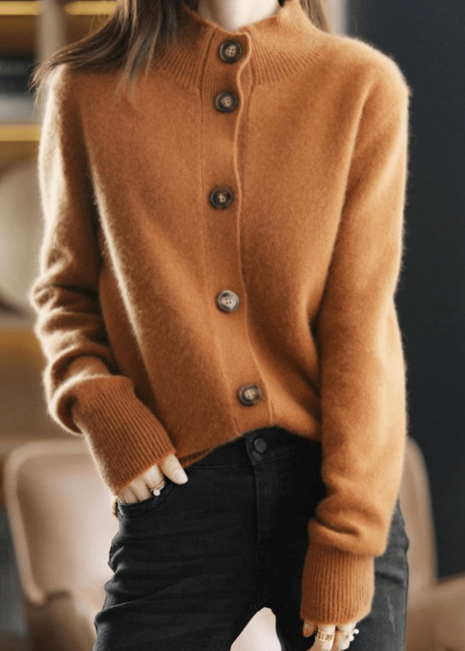 INGRID - GEBREID VEST MET ELEGANTE KNOPEN