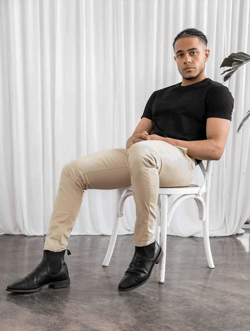LENNARD - SLIM FIT BROEK MET ELASTIEK