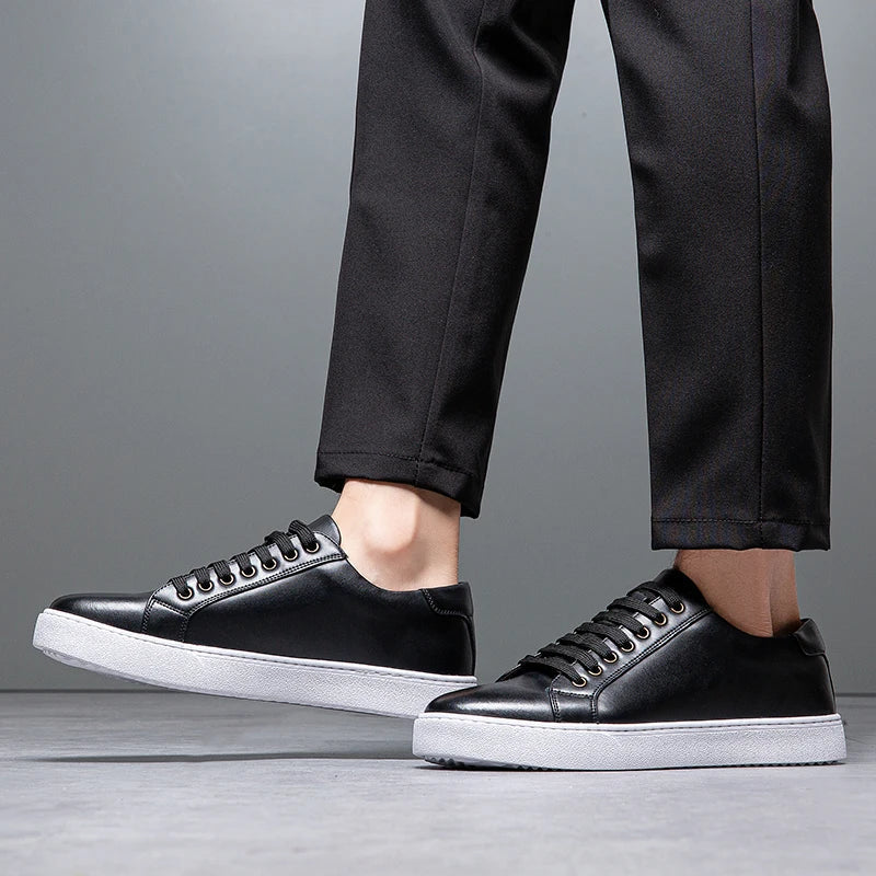 FABRICE - LEREN SNEAKERS