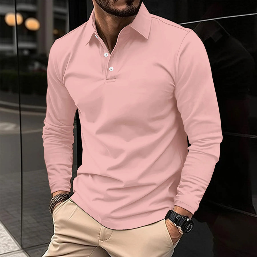 ROBERT - CASUAL POLO MET LANGE MOUWEN