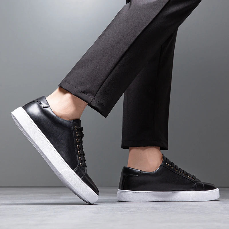 FABRICE - LEREN SNEAKERS