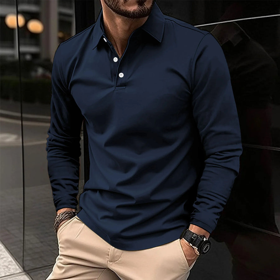 ROBERT - CASUAL POLO MET LANGE MOUWEN