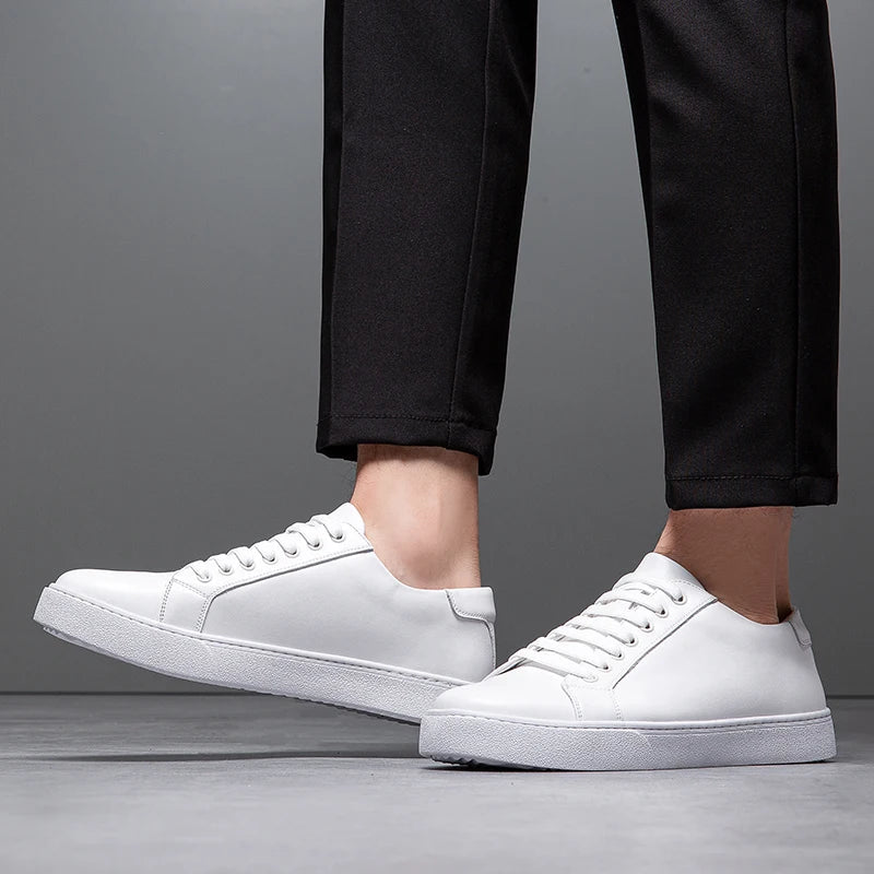 FABRICE - LEREN SNEAKERS