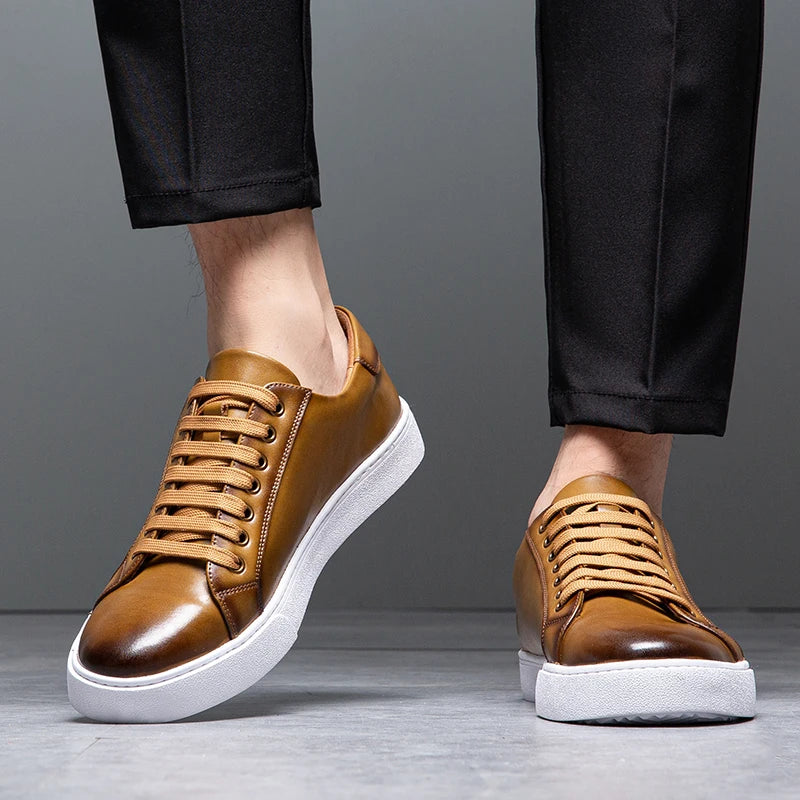 FABRICE - LEREN SNEAKERS