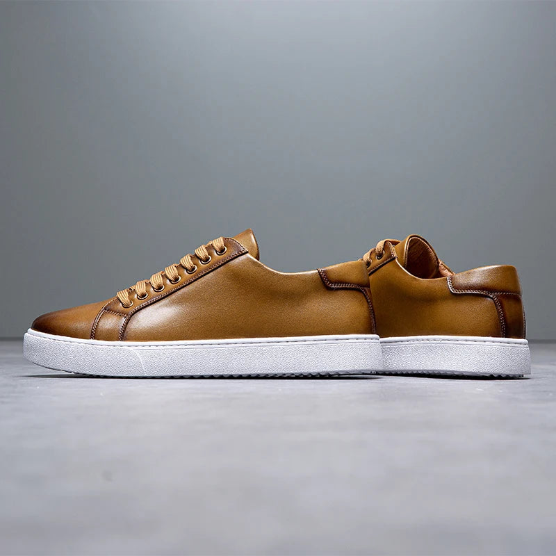 FABRICE - LEREN SNEAKERS