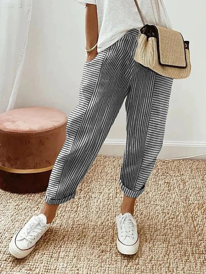 LOES - GESTREEPTE BROEK