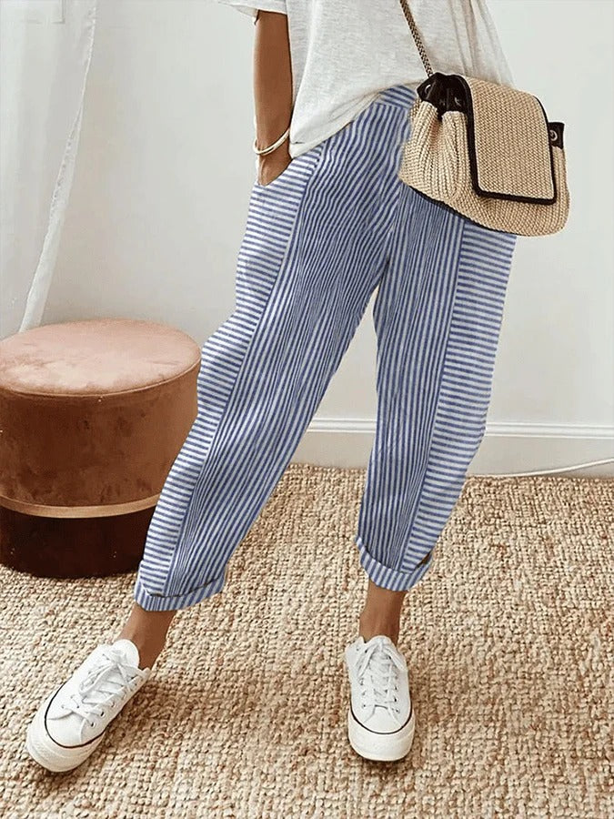 LOES - GESTREEPTE BROEK