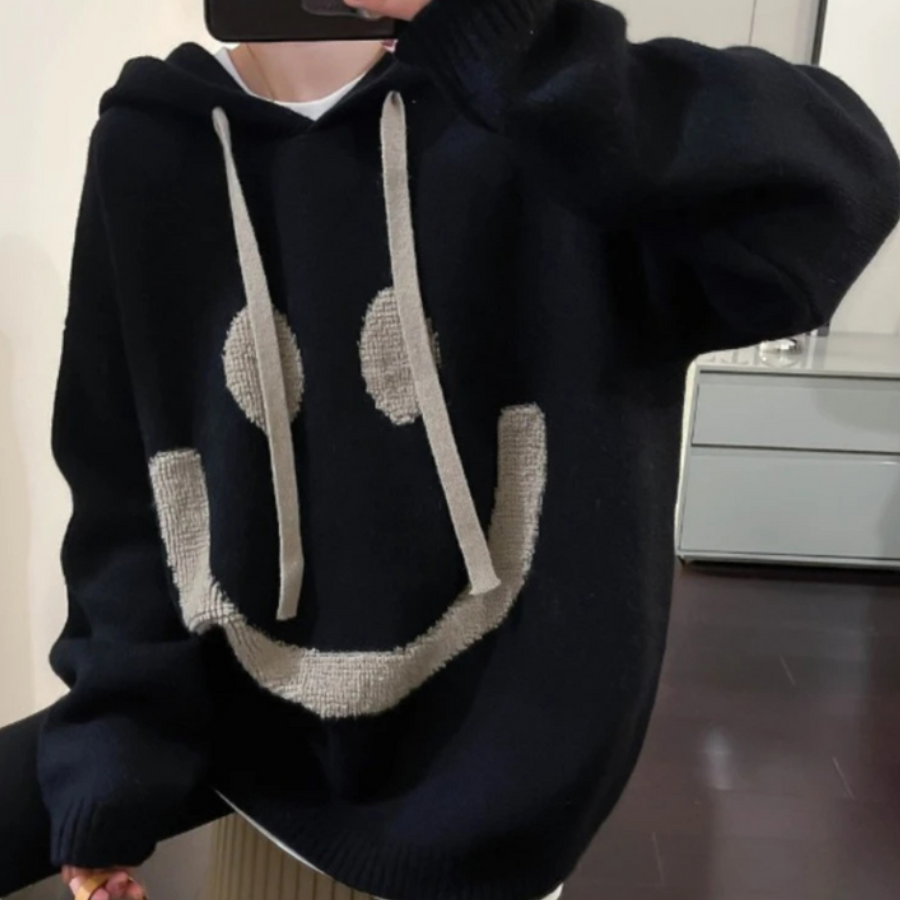GERTRUD - OVERSIZED HOODIE MET SMILEY