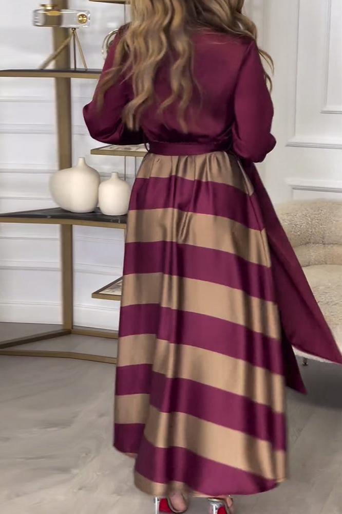 AIDA - ELEGANTE GESTREEPTE JURK