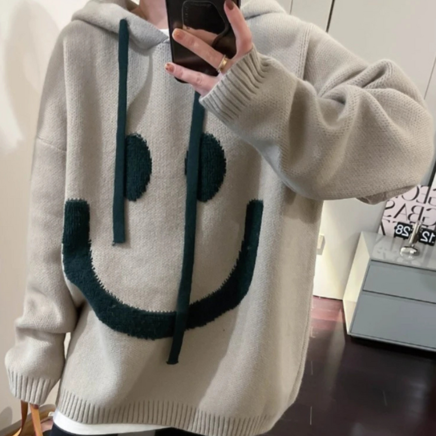 GERTRUD - OVERSIZED HOODIE MET SMILEY