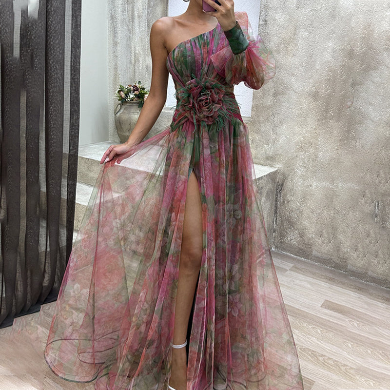 VIVIAN - TULE JURK MET BLOEM
