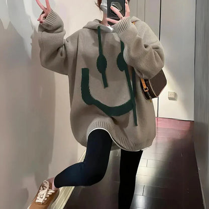 GERTRUD - OVERSIZED HOODIE MET SMILEY