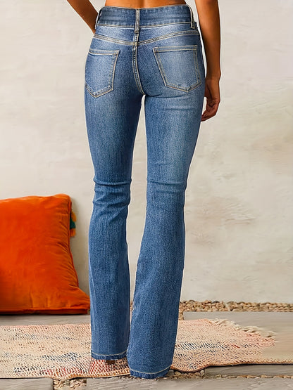 MELANIE - UITLOPENDE JEANS MET HOGE TAILLE