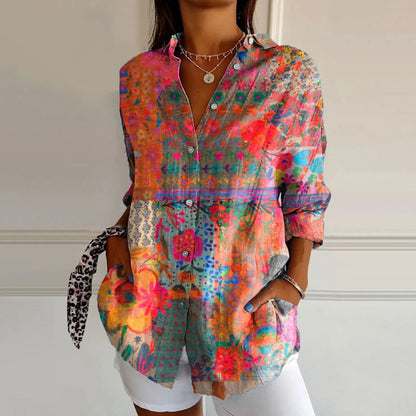 ROOS - VINTAGE BLOEMENPRINT BLOUSE