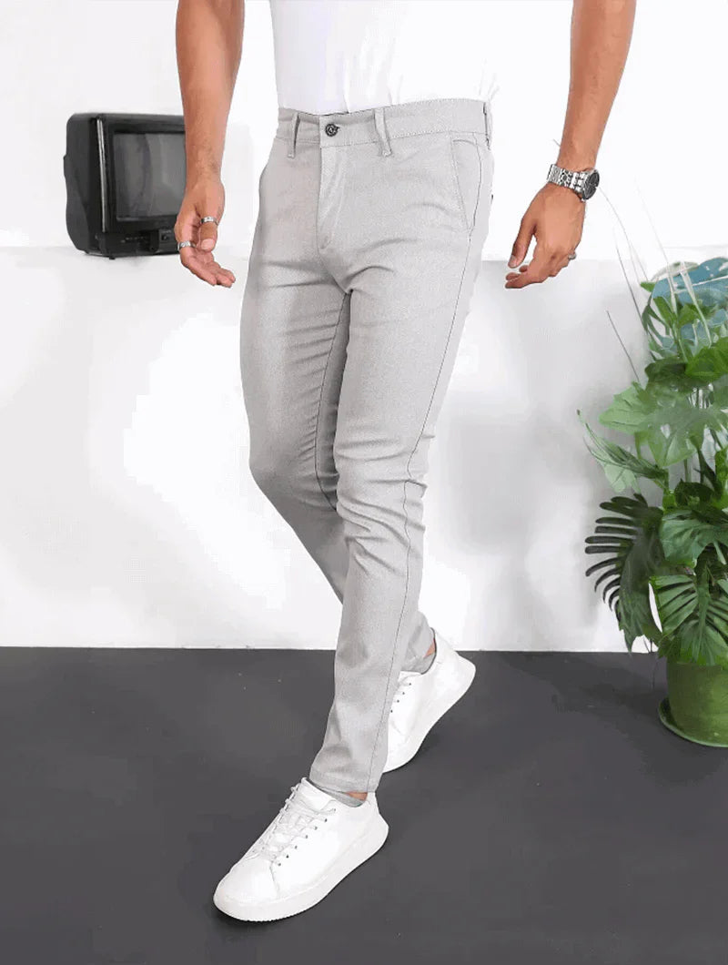 LENNARD - SLIM FIT BROEK MET ELASTIEK