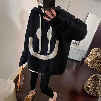 GERTRUD - OVERSIZED HOODIE MET SMILEY