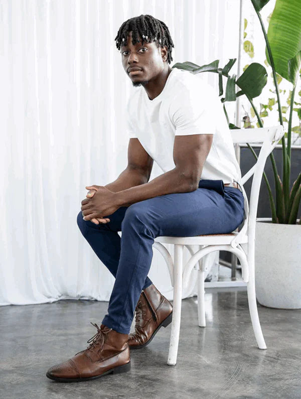 LENNARD - SLIM FIT BROEK MET ELASTIEK