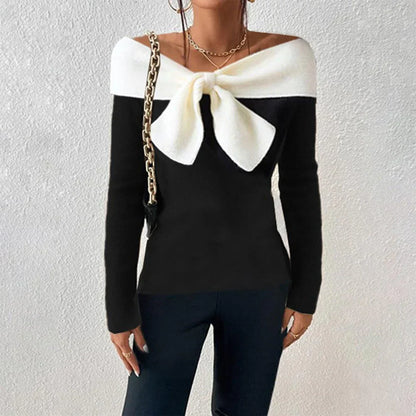 MARILYN - ELEGANTE TRUI MET V-HALS EN STRIK
