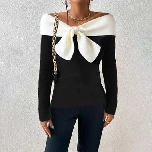 MARILYN - ELEGANTE TRUI MET V-HALS EN STRIK
