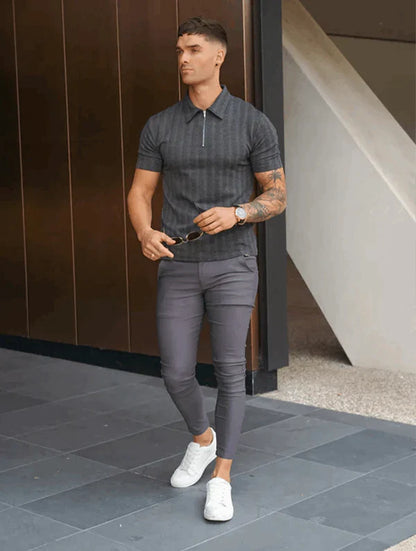 LENNARD - SLIM FIT BROEK MET ELASTIEK