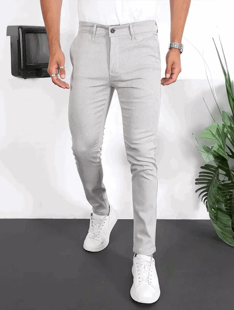 LENNARD - SLIM FIT BROEK MET ELASTIEK