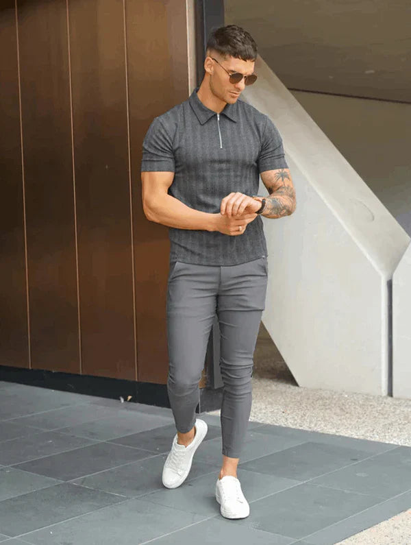 LENNARD - SLIM FIT BROEK MET ELASTIEK