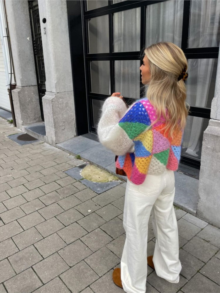 CRISTINA - GEKLEURDE GEBREIDE TRUI