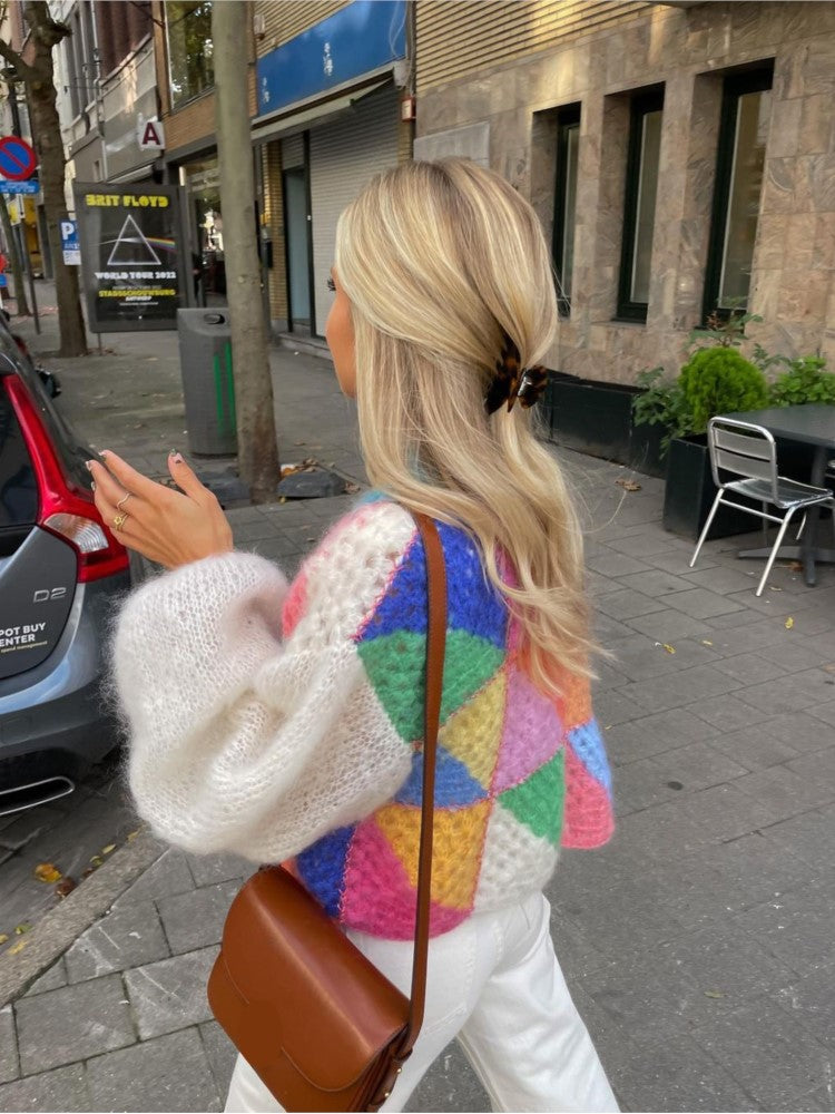 CRISTINA - GEKLEURDE GEBREIDE TRUI
