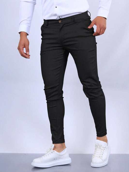 LENNARD - SLIM FIT BROEK MET ELASTIEK