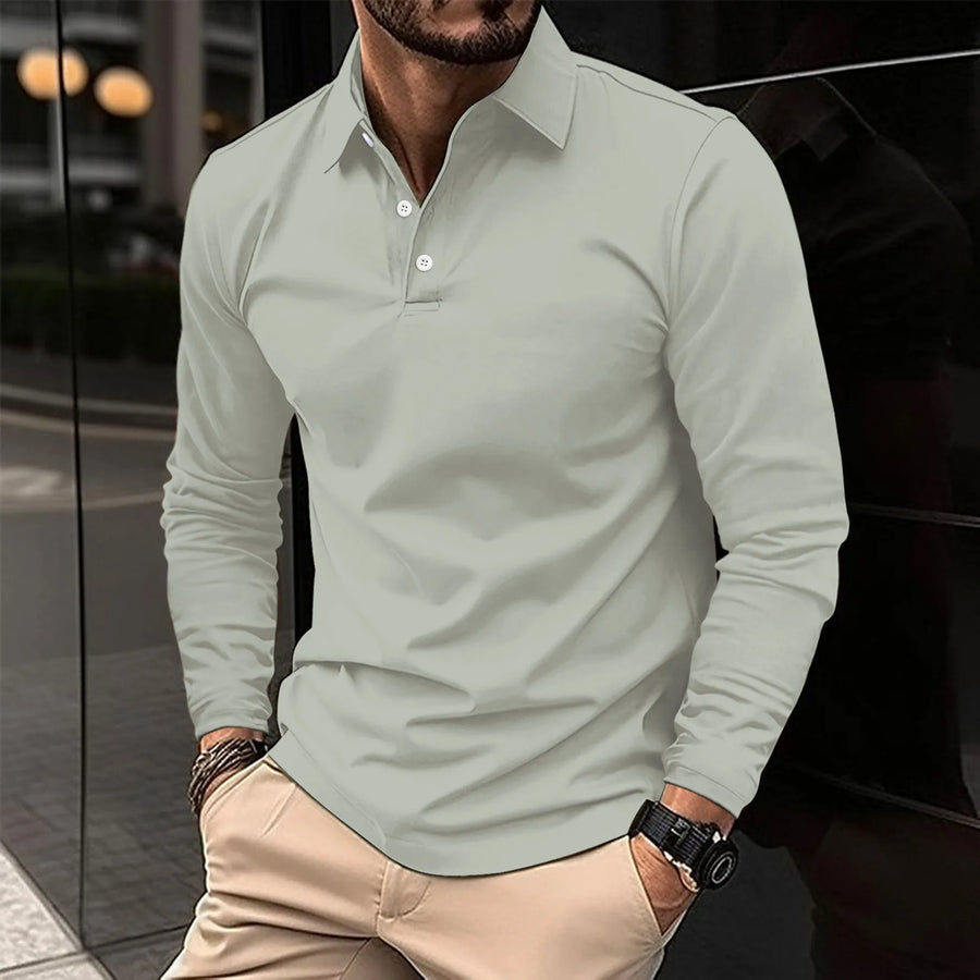 ROBERT - CASUAL POLO MET LANGE MOUWEN
