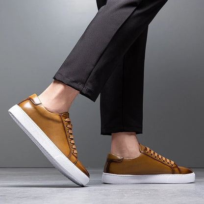 FABRICE - LEREN SNEAKERS