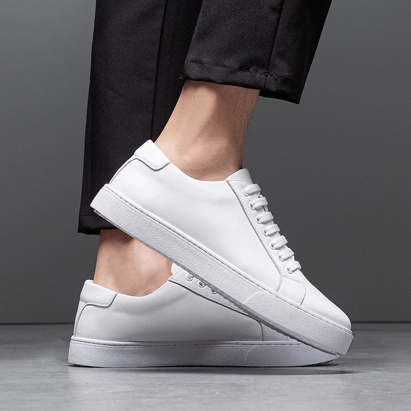 FABRICE - LEREN SNEAKERS