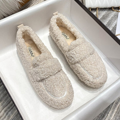 MARIELLE - SLIP-ON PLUCHE SCHOEN MET ANTISLIPZOOL