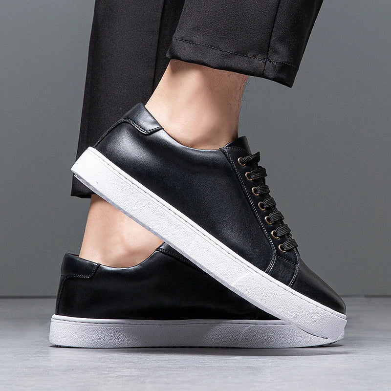 FABRICE - LEREN SNEAKERS
