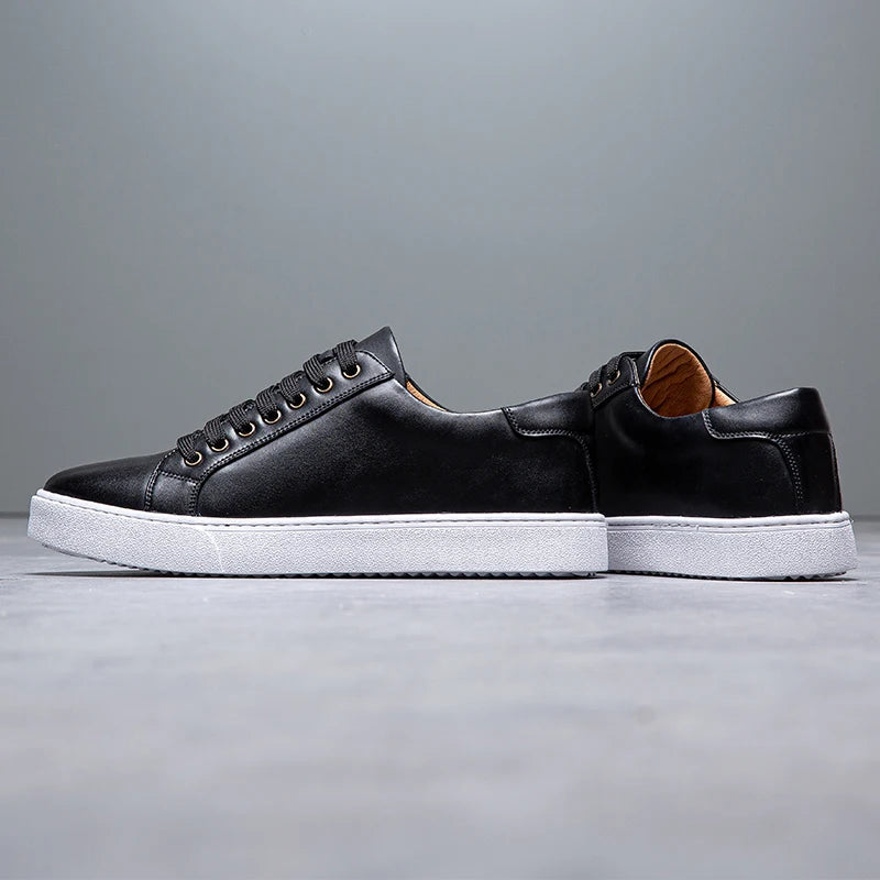 FABRICE - LEREN SNEAKERS