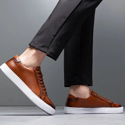 FABRICE - LEREN SNEAKERS