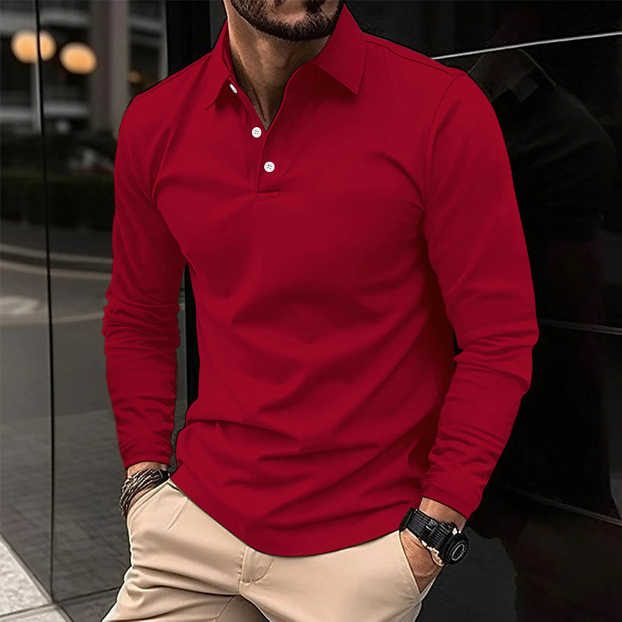 ROBERT - CASUAL POLO MET LANGE MOUWEN
