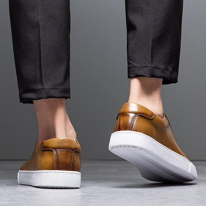 FABRICE - LEREN SNEAKERS