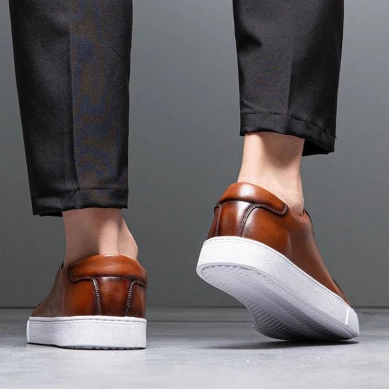 FABRICE - LEREN SNEAKERS