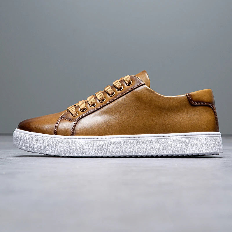 FABRICE - LEREN SNEAKERS