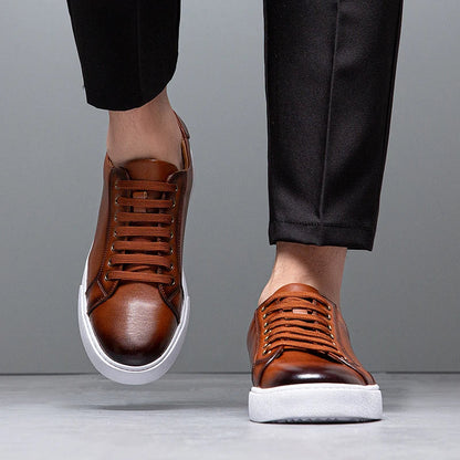 FABRICE - LEREN SNEAKERS