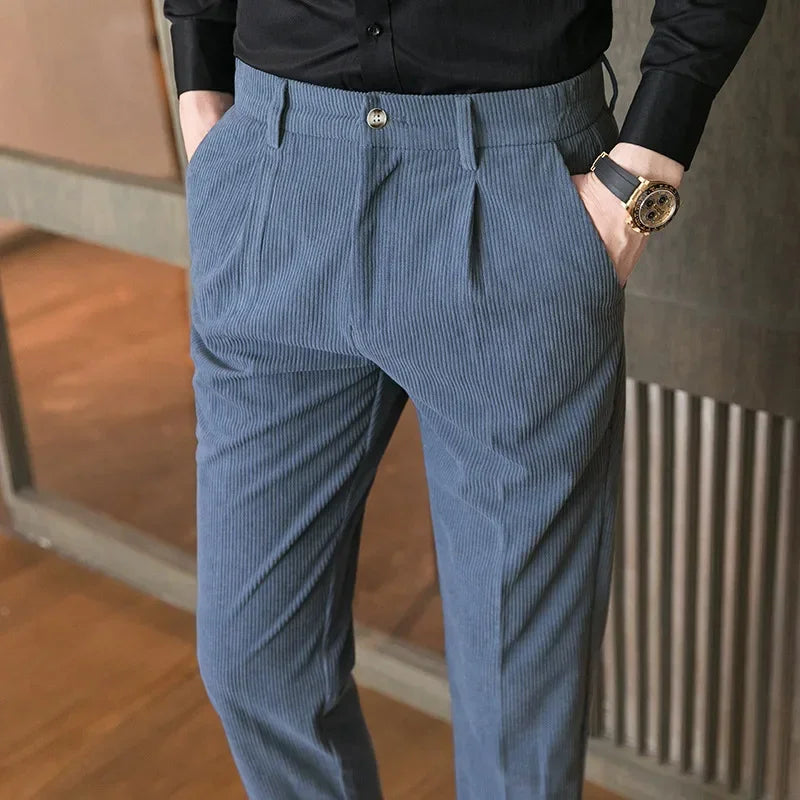 AUGUSTUS - ELEGANTE BROEK VAN KOORDSTOF
