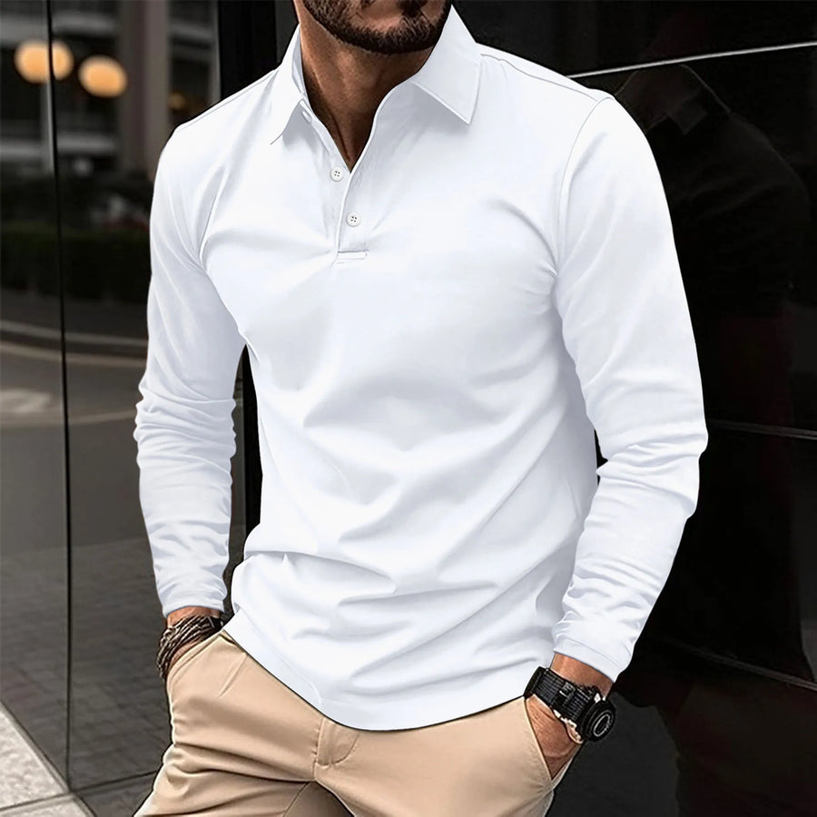 ROBERT - CASUAL POLO MET LANGE MOUWEN