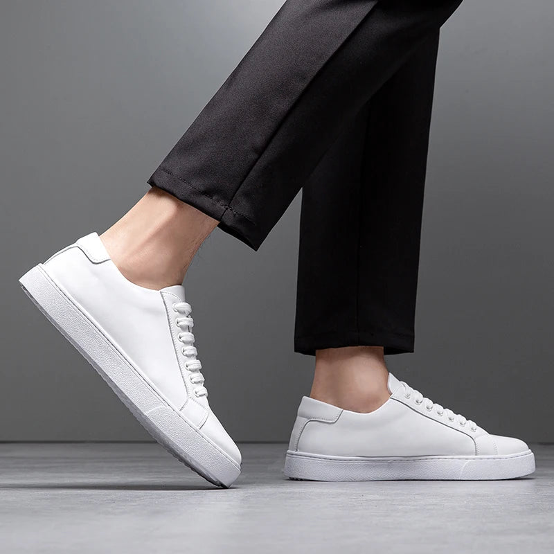 FABRICE - LEREN SNEAKERS