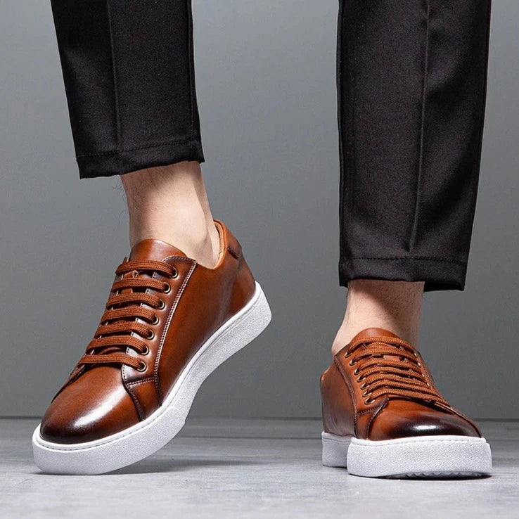 FABRICE - LEREN SNEAKERS