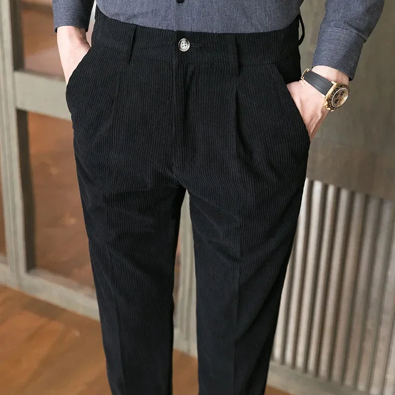 AUGUSTUS - ELEGANTE BROEK VAN KOORDSTOF