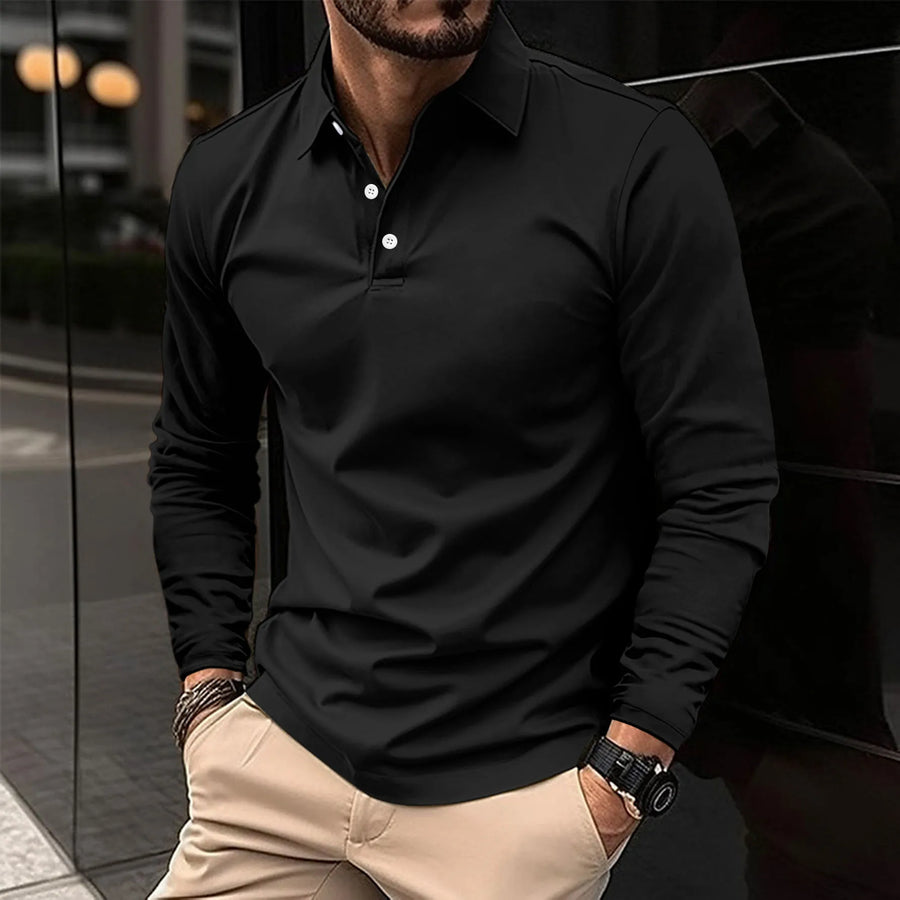 ROBERT - CASUAL POLO MET LANGE MOUWEN